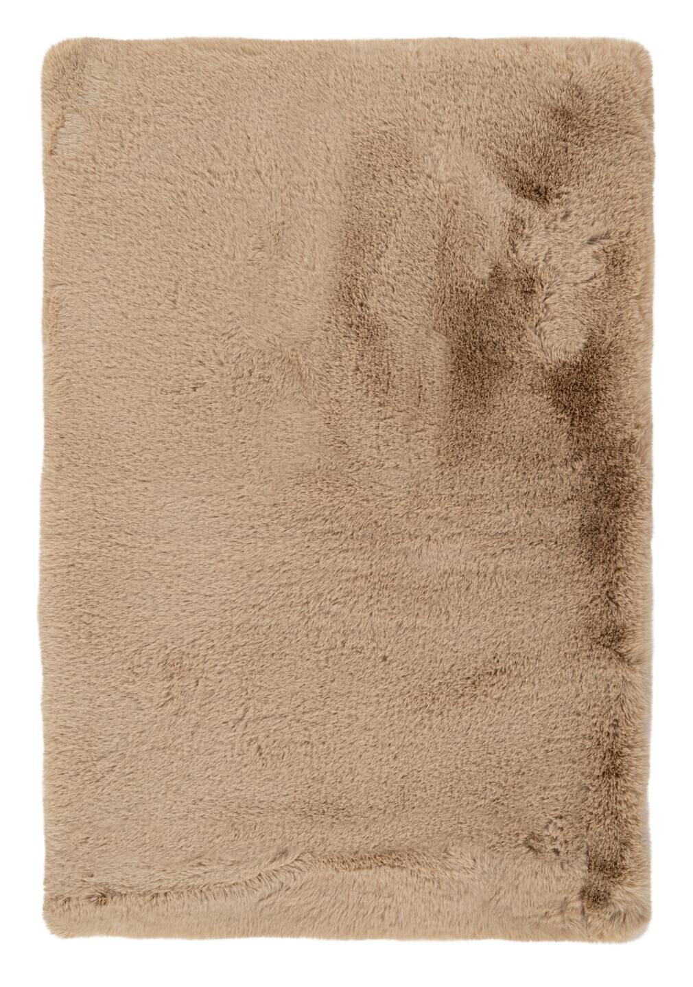 Kayoom Hochflorteppich Badematte Rabbit 425 beige B/H/L: ca. 65x3,5x100 cm