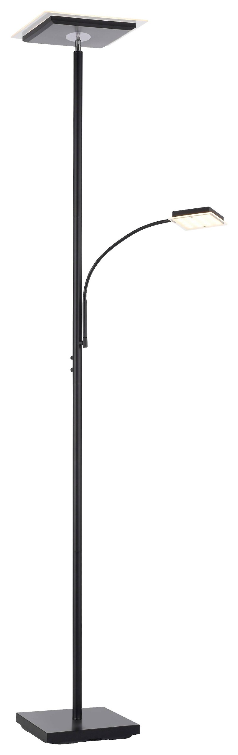 Just Light Stehlampe HANS 11710-18 schwarz Eisen Kunststoff B/H/T: ca. 25x190x25 cm 2 Brennstellen