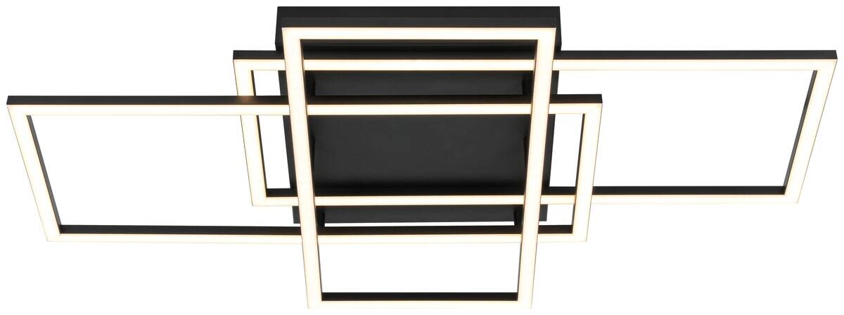 Nolo LED-Deckenleuchte Twin schwarz Metall B/H/L: ca. 36x9,1x58 cm