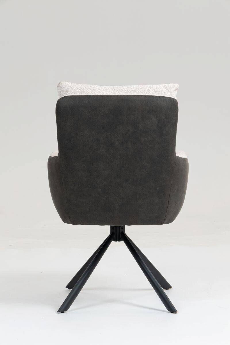 Drehstuhl Lecce beige Microfaser B/H/T: ca. 60x95x67 cm