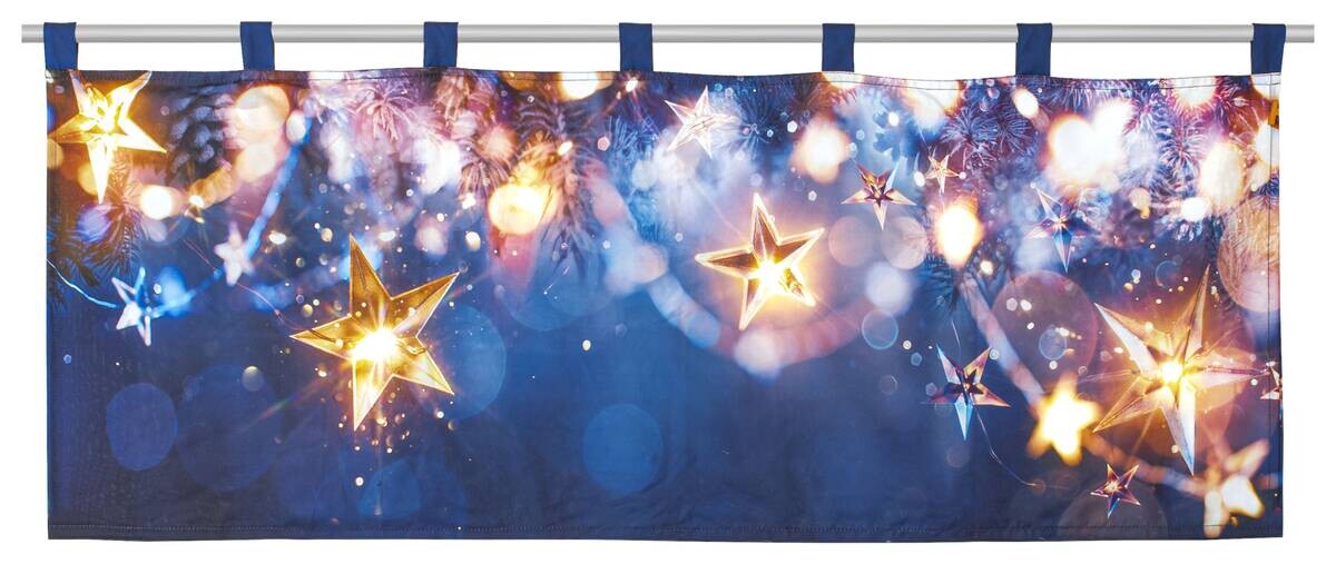 Scheibengardine X-Mas sortiert B/L: ca. 120x45 cm