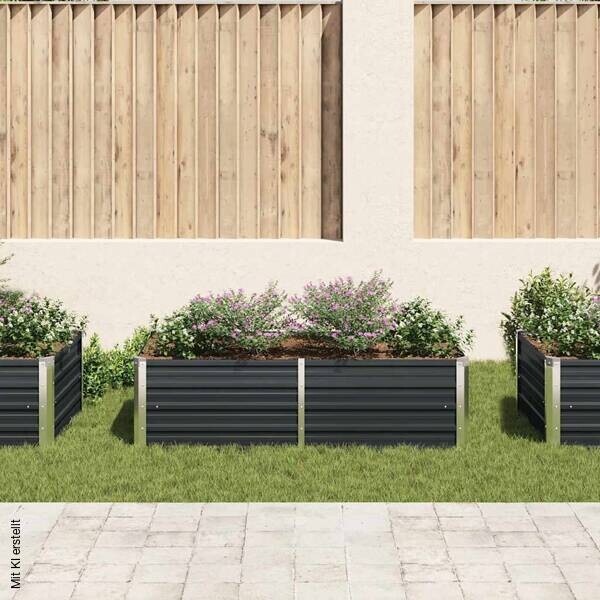 Hochbeet anthrazit Metall B/H/L: ca. 80x45x160 cm