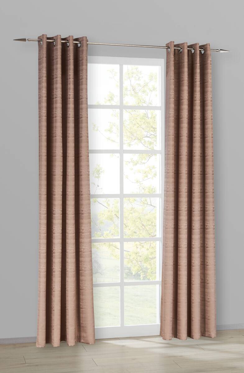 ACUS design collection Ösenvorhang Turin taupe B/L: ca. 140x245 cm