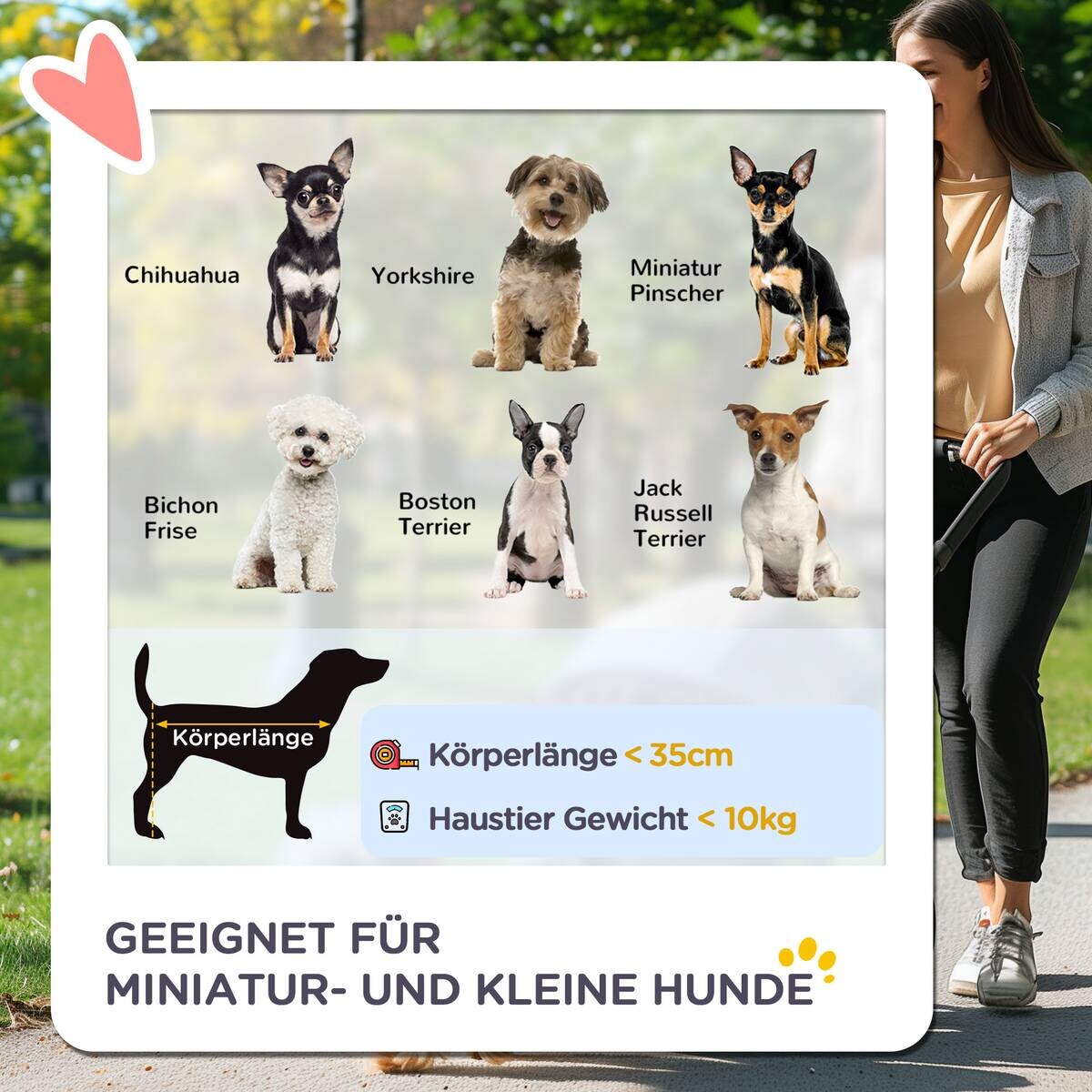 PawHut Hundebuggy schwarz Stahl B/H/L: ca. 45x97x75 cm