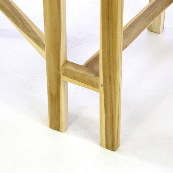 VCM Balkontisch braun Teakholz B/H/L: ca. 65x75x25 cm