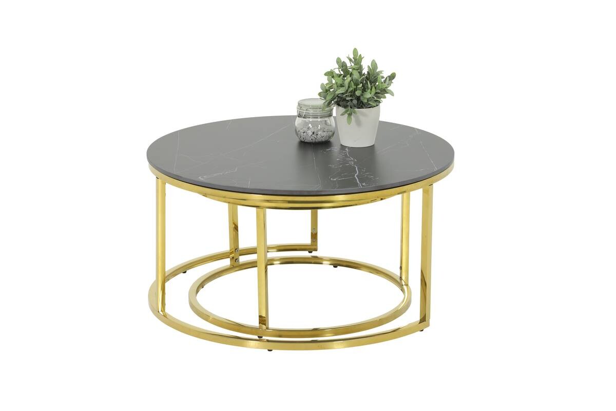 Couchtisch Joel Marmoroptik H/D: ca. 41x80 cm