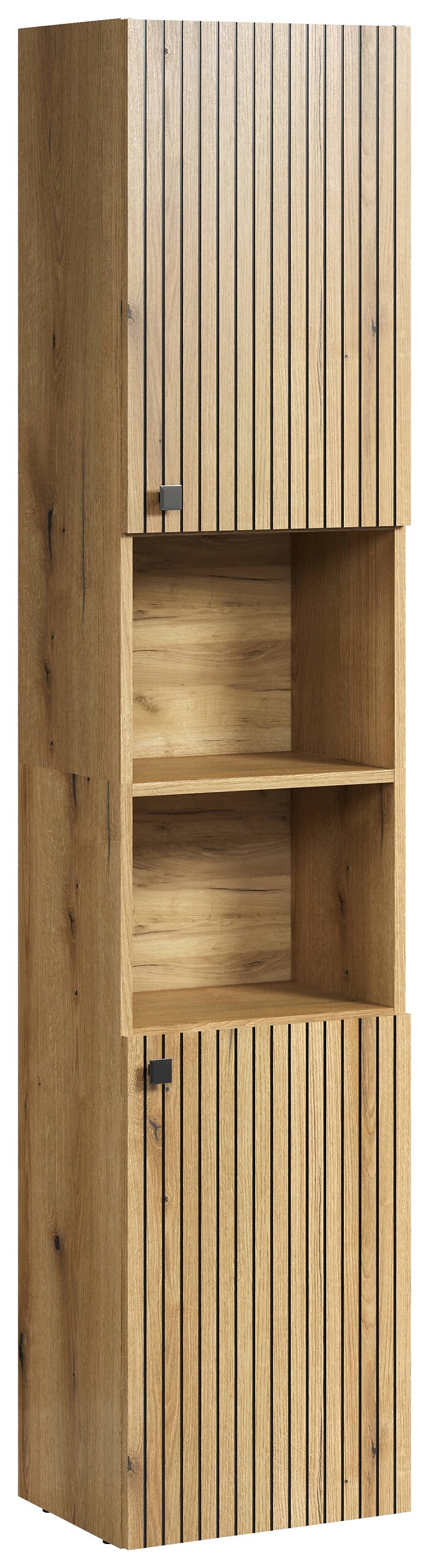 Hochschrank Pure Bliss Eiche Evoke Oak Nachbildung schwarz B/H/T: ca. 40x186x31 cm