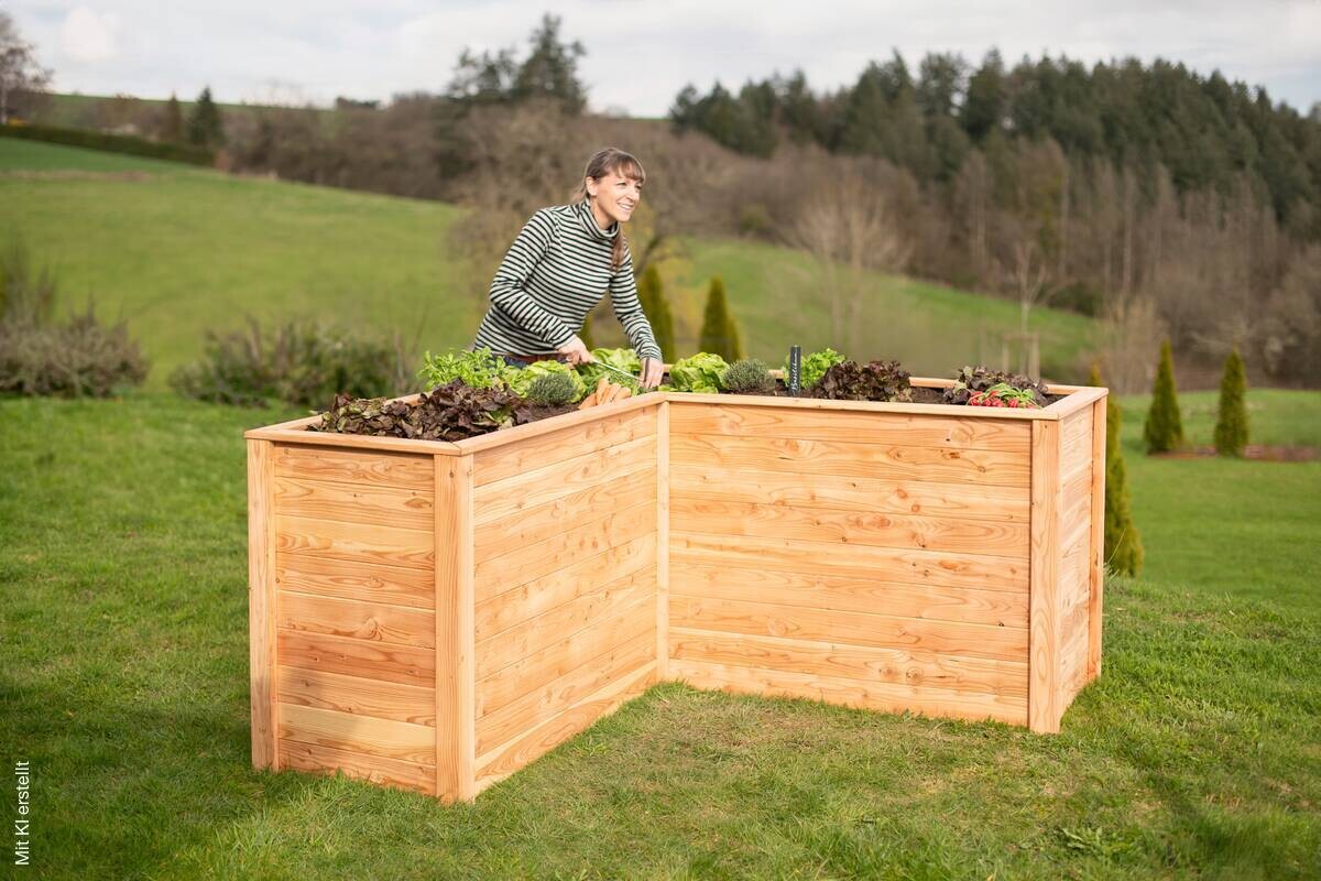 Westmann Hochbeet Klassik L natur Holz B/H/L: ca. 170x84x1705 cm
