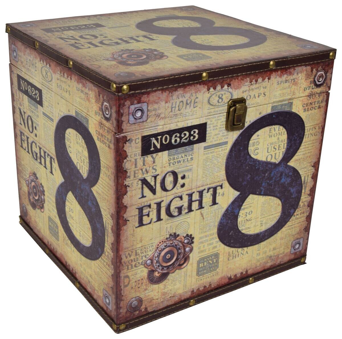 Box creme Holz B/H/L: ca. 32x32x32 cm