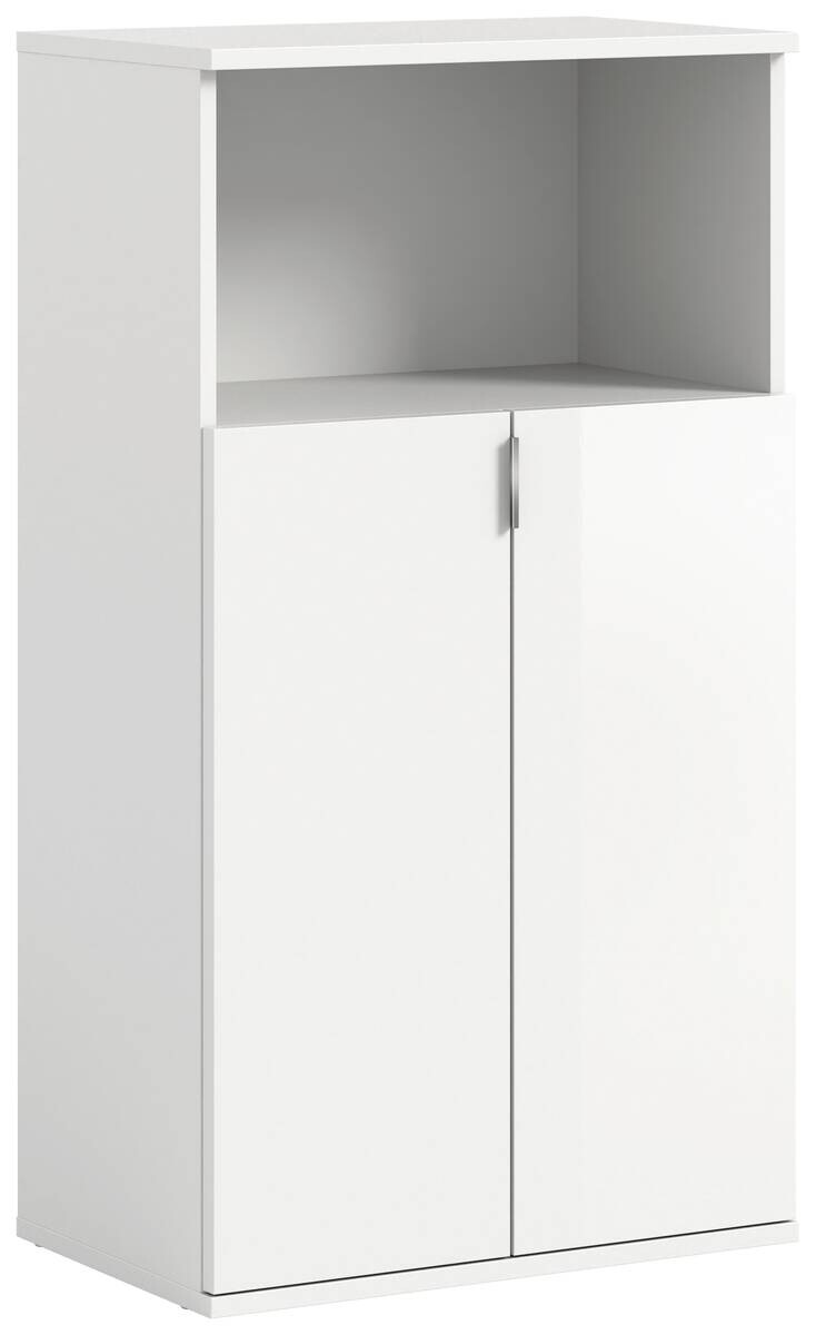 Schuhkommode PROJEKT X weiß weiß Hochglanz B/H/T: ca. 60x110x37 cm