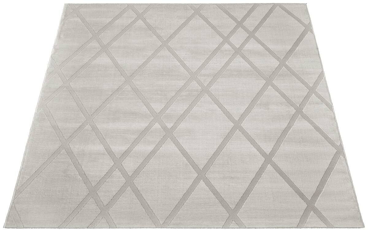 Webteppich Lucy grau B/L: ca. 80x140 cm