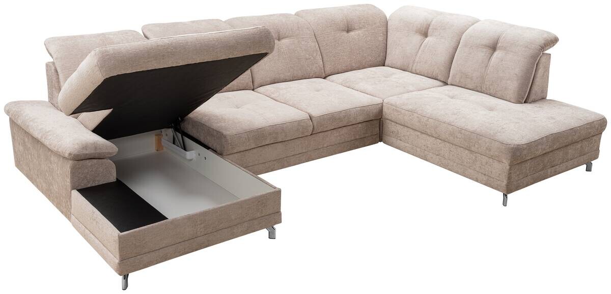 Wohnlandschaft Kendo grau Microfaser B/H/T: ca. 337x105x172 cm