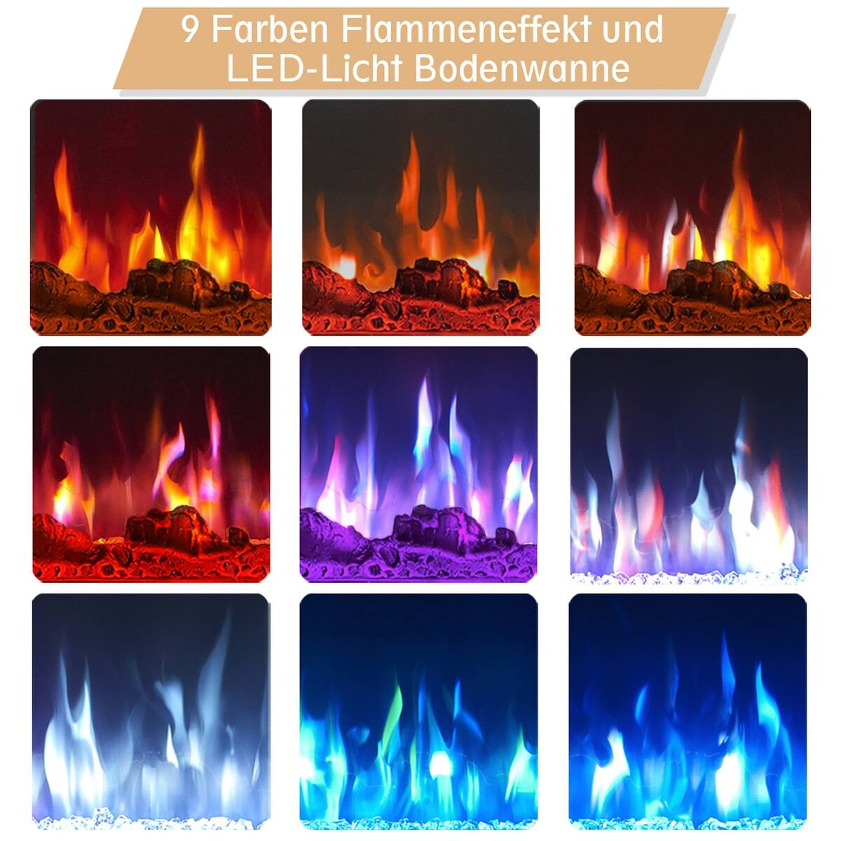 Balderia Elektrischer-Kamin Leif 70 schwarz B/H/T: ca. 168x38,6x13,8 cm ca. 2000 W