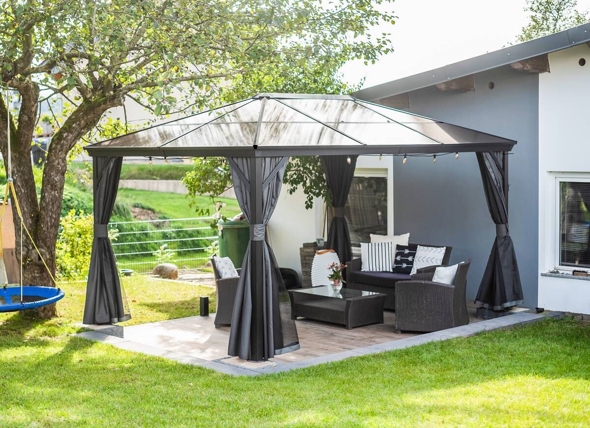 Sojag Pavillon Verona anthrazit Aluminium B/H/T: ca. 298x260x423 cm