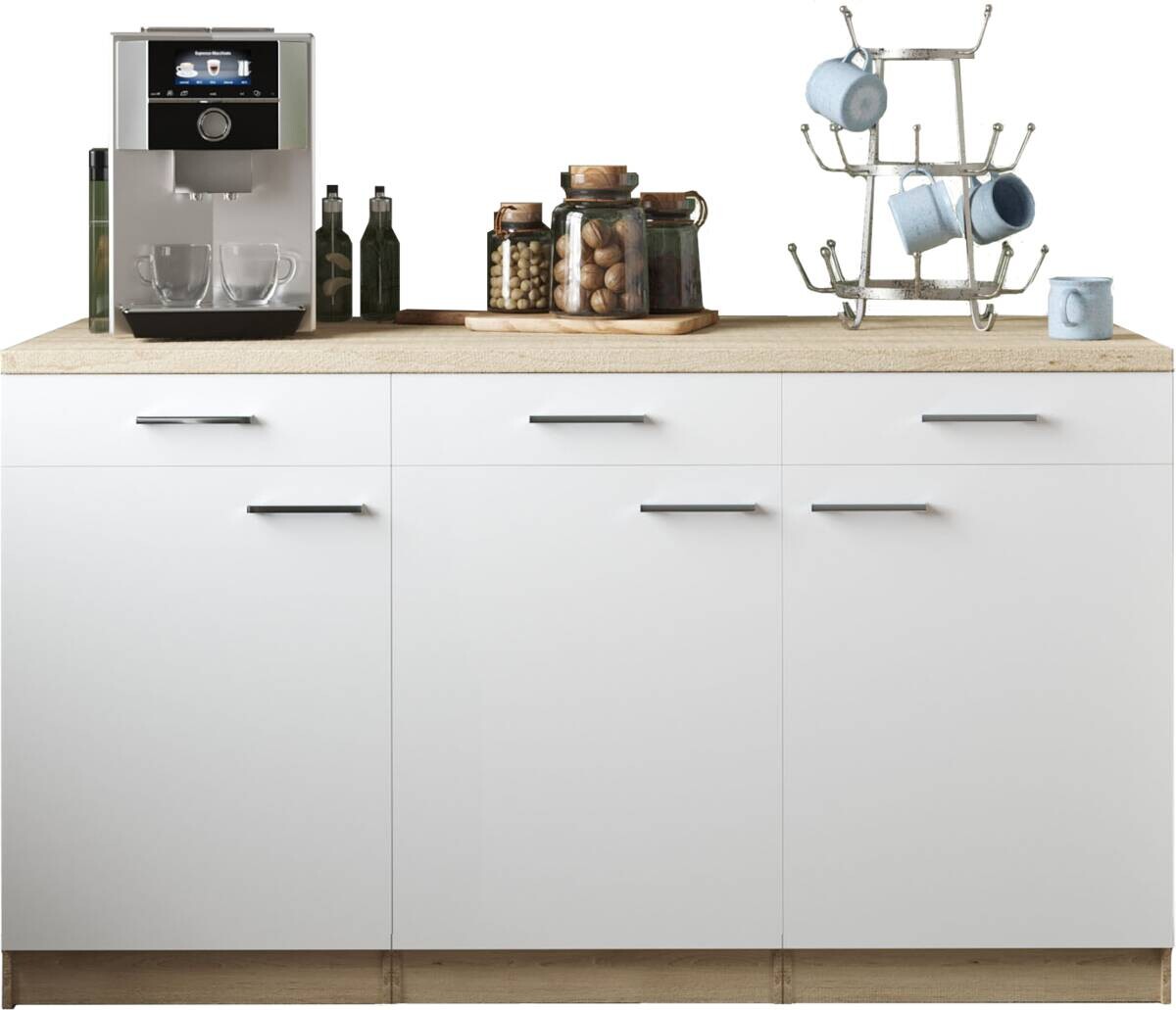 Anbauküchen-Set Merle weiß B/H/T: ca. 150x85x60 cm