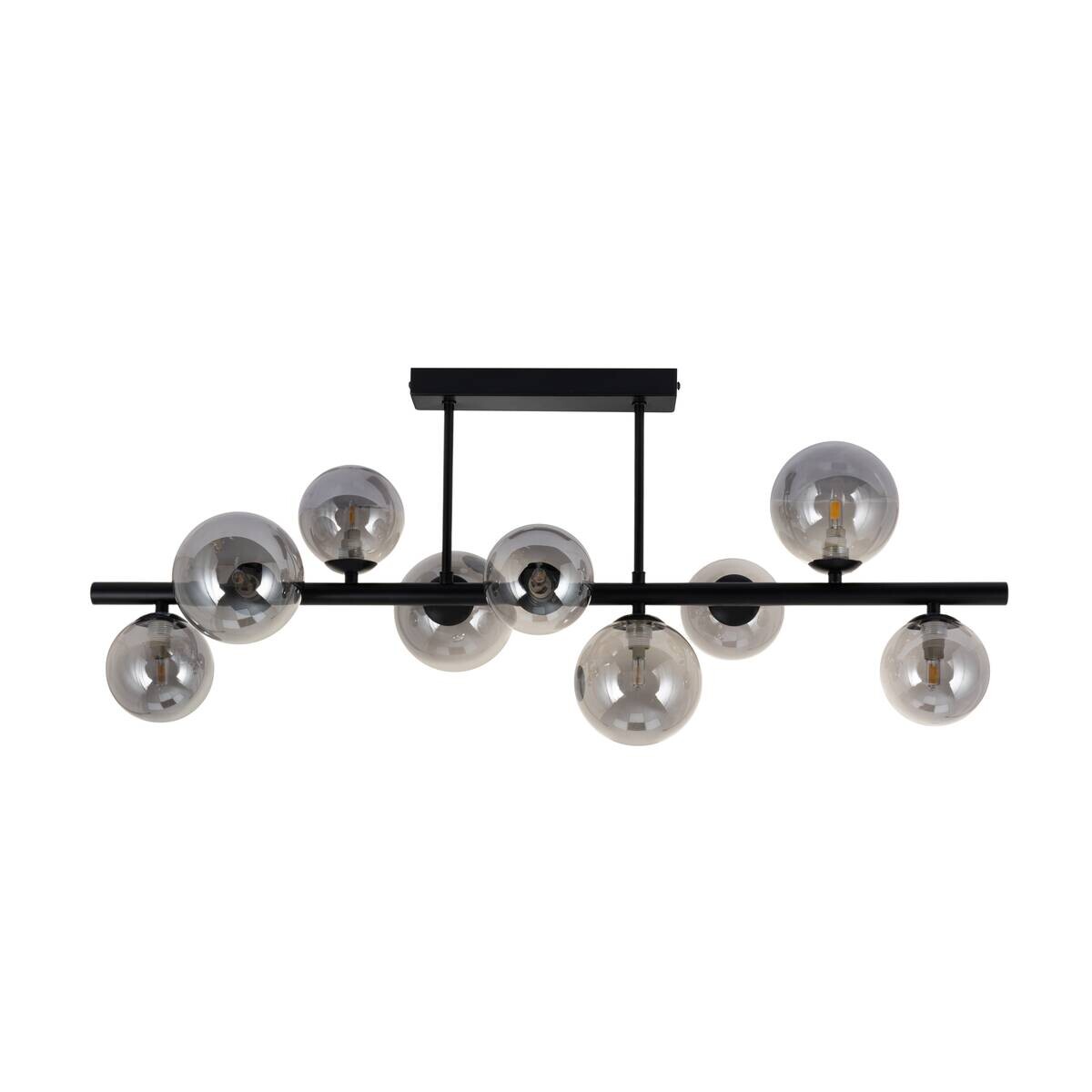 POCOline Deckenleuchte Leonardo schwarz Metall B/H/L: ca. 28,5x35x86 cm G9 9 Brennstellen