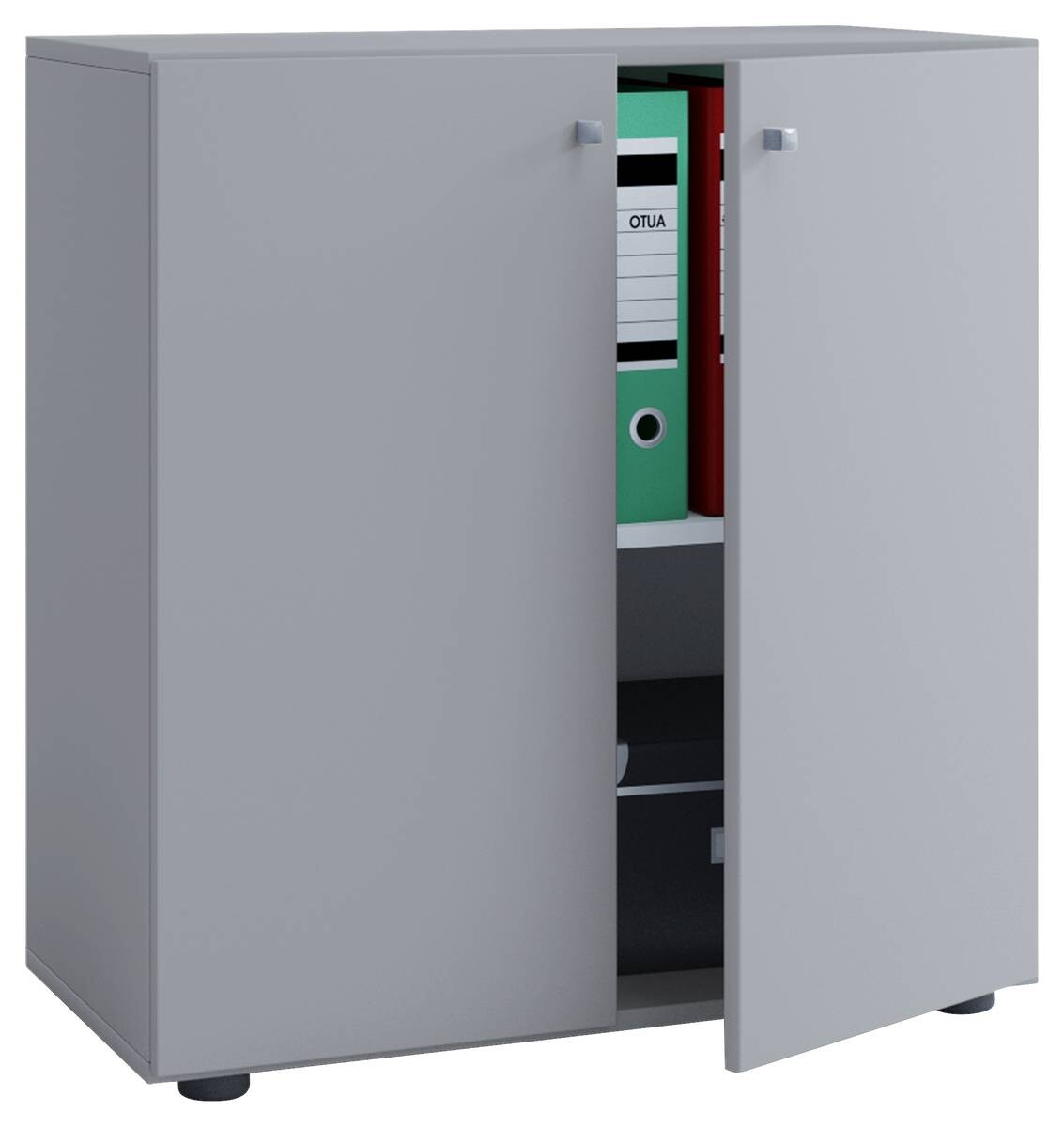 Büroschrank Lona L grau weiß B/H/T: ca. 70x74x39 cm