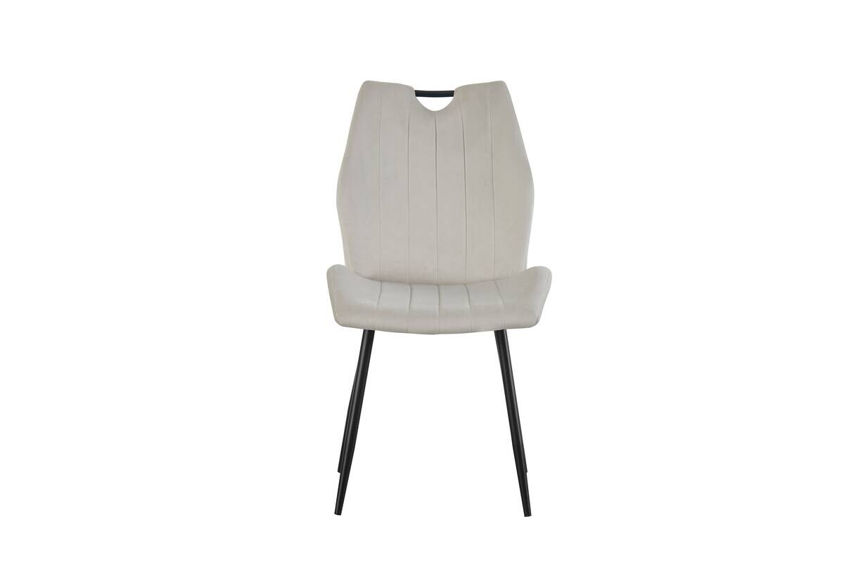 Stuhl CHRISTIN, 2er Set creme Samt B/H/T: ca. 52x58x75 cm