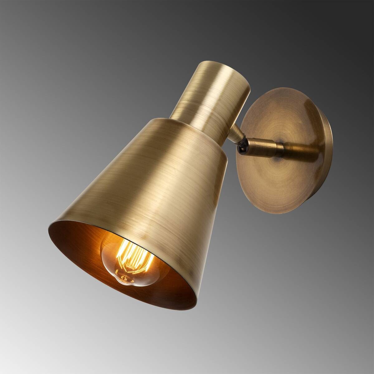 Opviq Wandleuchte Kem bronze Metall B/H/T/L/D: ca. 14x22x14x25x14 cm E27 1 Brennstellen
