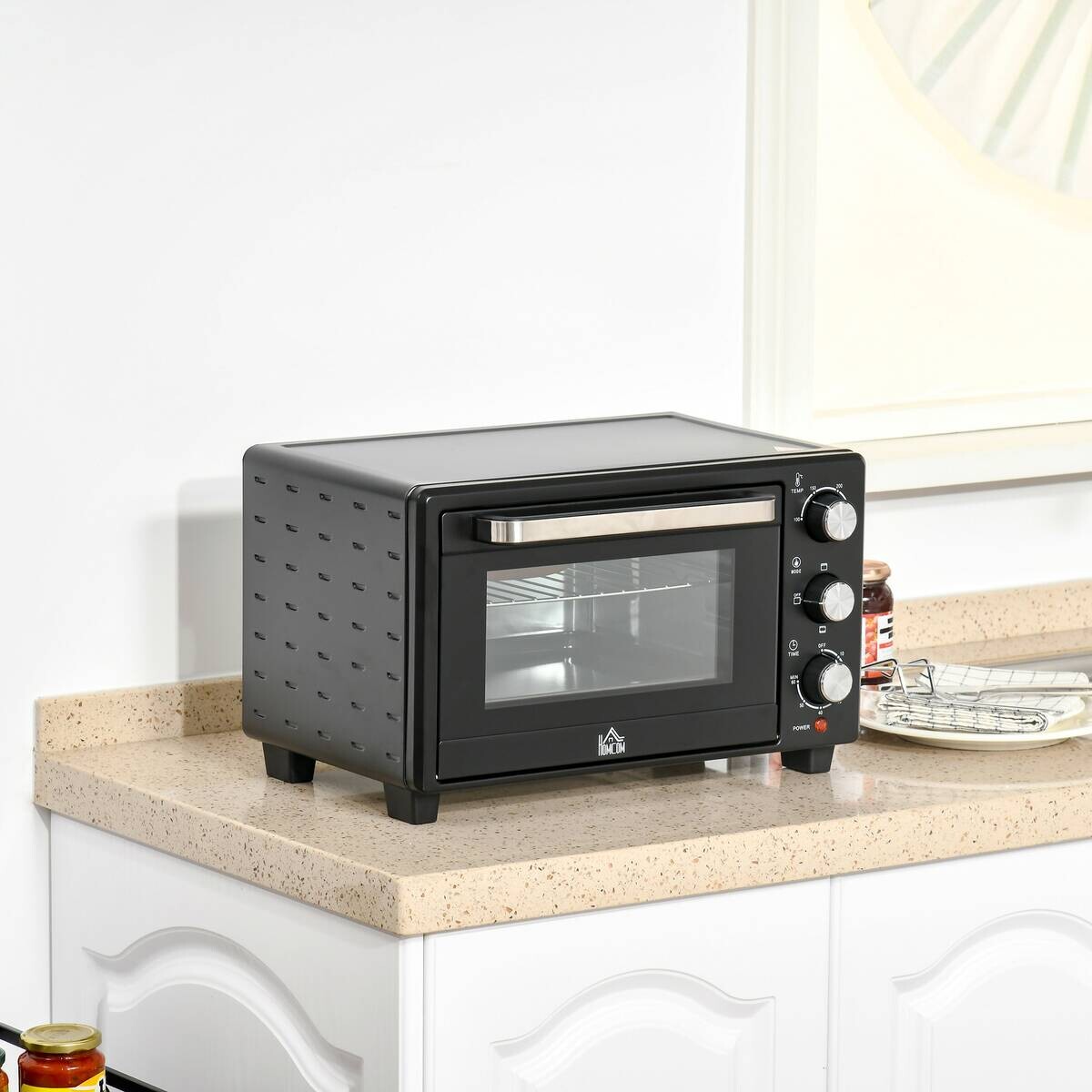 HOMCOM Küchengerät 800-085V90 schwarz Polypropylen B/H/L: ca. 38,5x46x29 cm