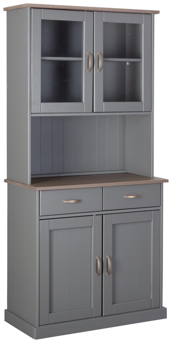 Buffet Luzerna grau braun B/H/T: ca. 90x191x45 cm