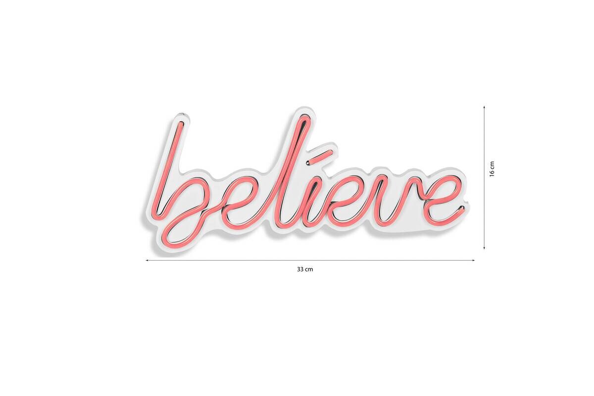 Opviq LED-Wandleuchte rosa PVC B/H/T/L: ca. 33x16x2x33 cm