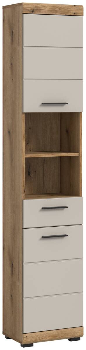 Badhochschrank Scout Evoke Oak Nachbildung Kaschmirgrau Nachbildung B/H/T: ca. 37x191x31 cm