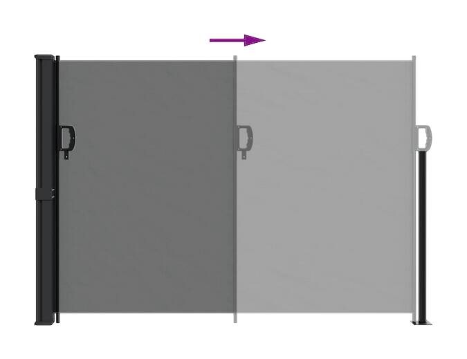 vidaXL Seitenmarkise anthrazit B/T/L: ca. 140x500x500 cm