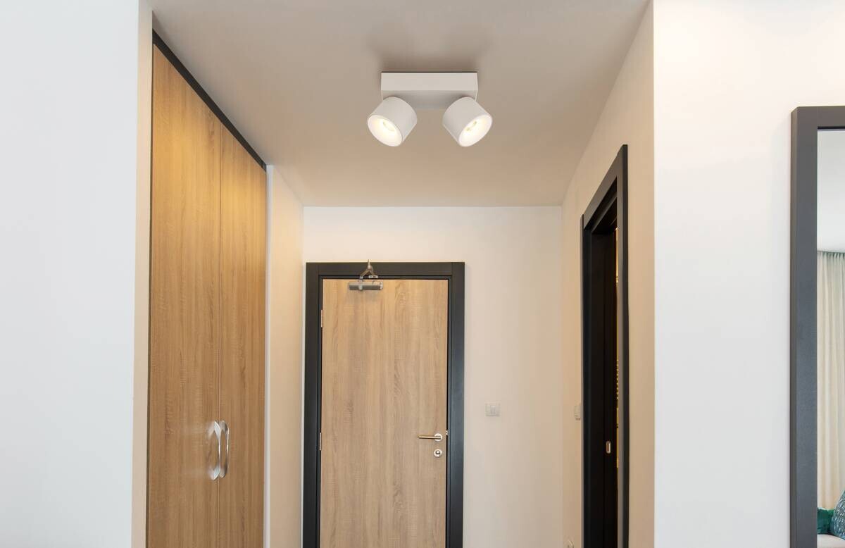 GLOBO LED-Strahler sand Aluminium Kunststoff Metall B/H/L: ca. 8,5x17,5x10,5 cm 2 Brennstellen