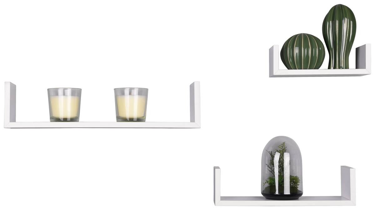 Wandregal Ava weiß B/H/T: ca. 42,5x10x9,8 cm