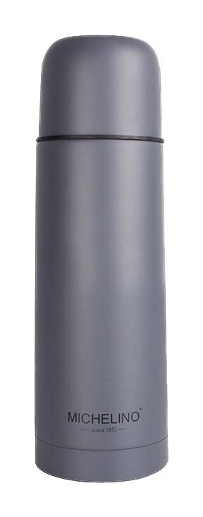MICHELINO Isolierflasche grau Edelstahl