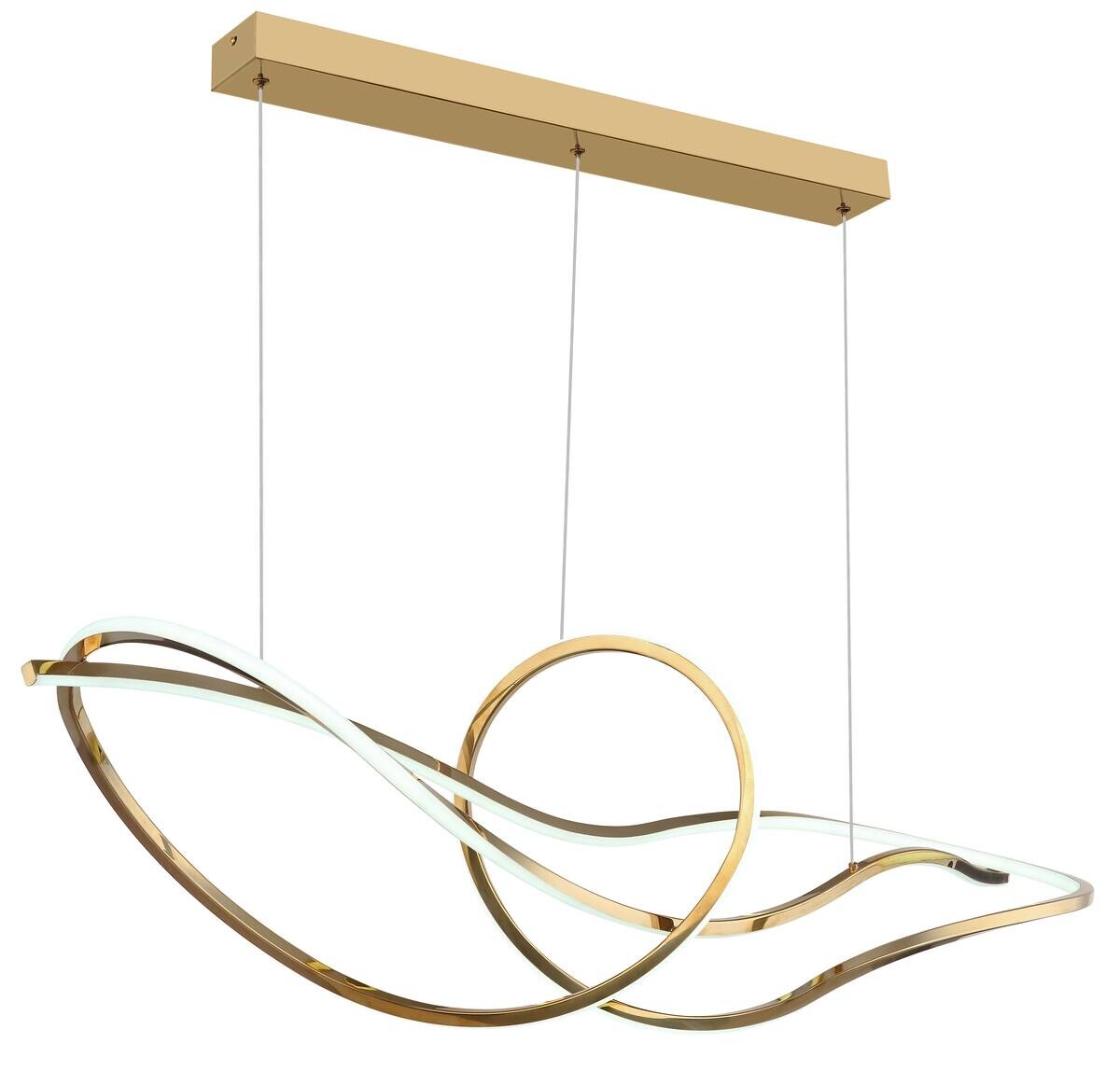 GLOBO Pendelleuchte Craft Gold Opal Edelstahl Metall B/H: ca. 110x120 cm 1 Brennstellen