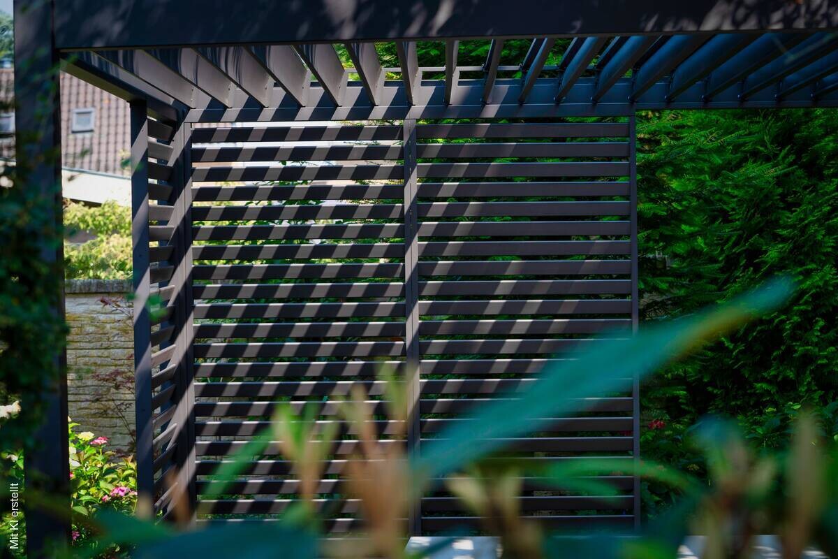 Mirador Lamellen-Seitenteil für Pergola Classic und Deluxe anthrazit Aluminium B/H/L: ca. 123x236,1x6 cm