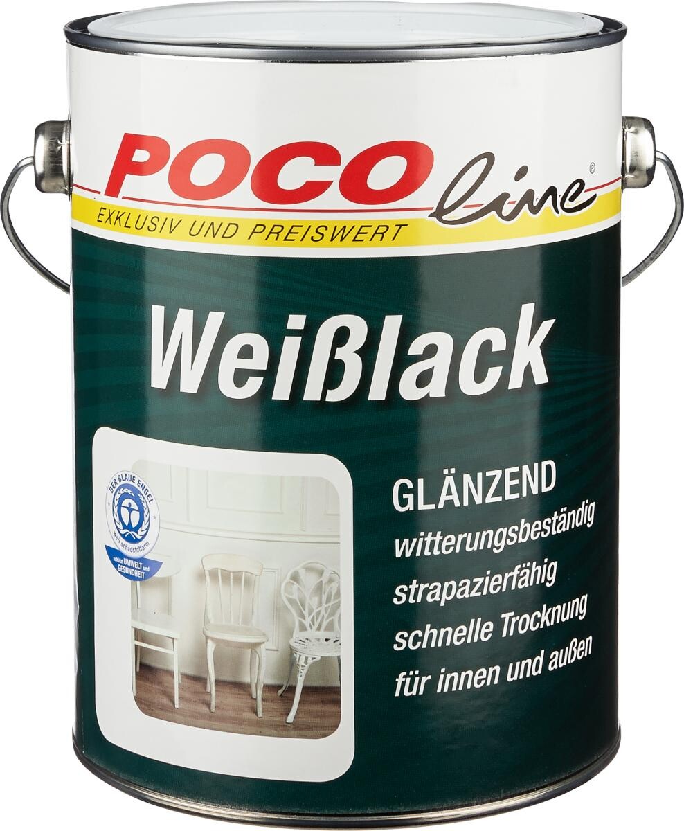 POCOline Acryl Weißlack weiß glänzend ca. 2,5 l