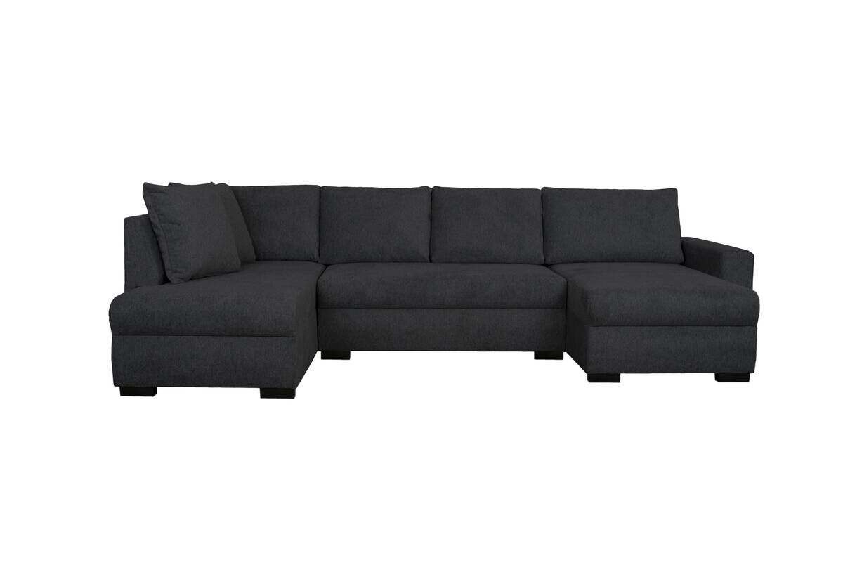 Wohnlandschaft schwarz Microfaser B/H/T: ca. 312x90x169 cm