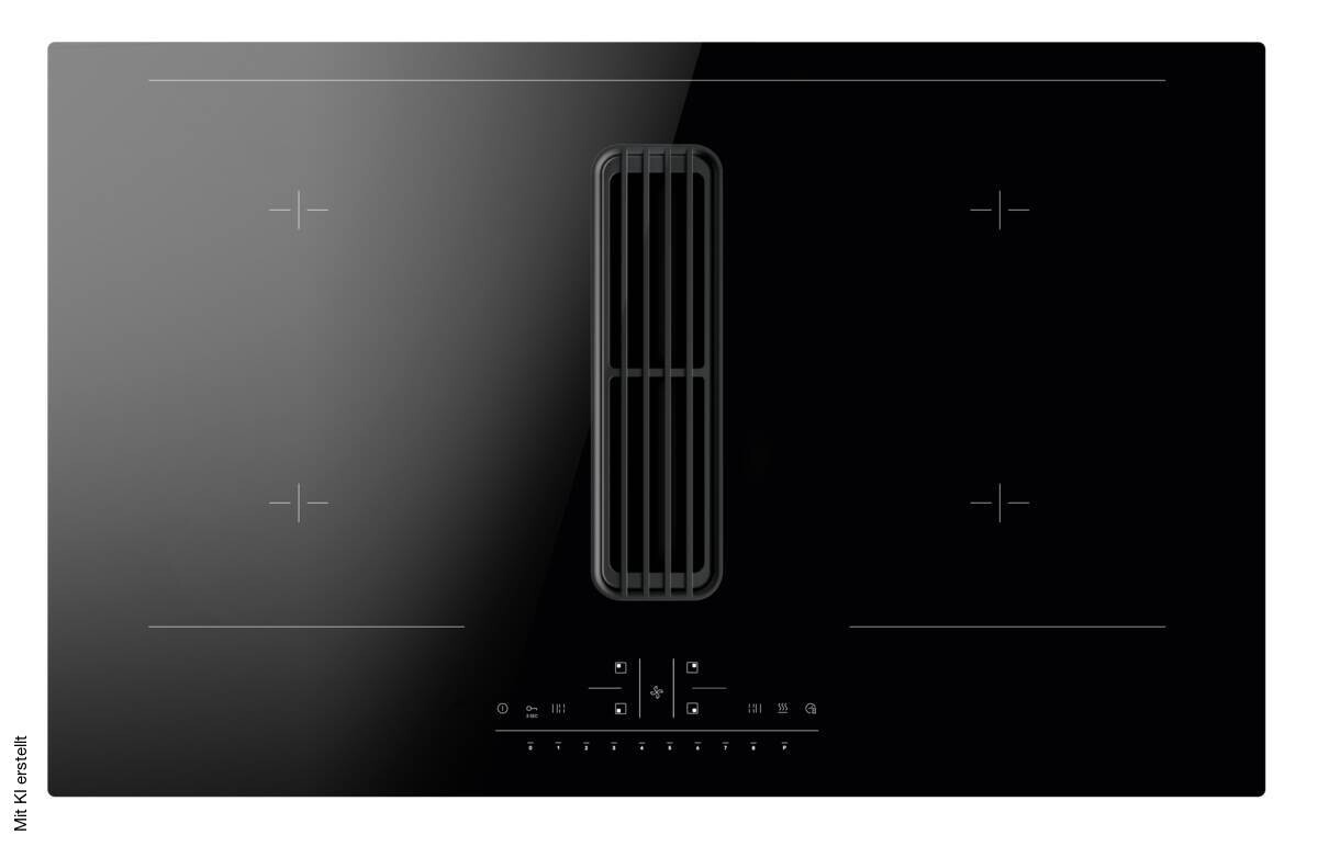 Amica Muldenlüfter 70800 schwarz Schwarzglas B/H/T: ca. 83x20x51,5 cm