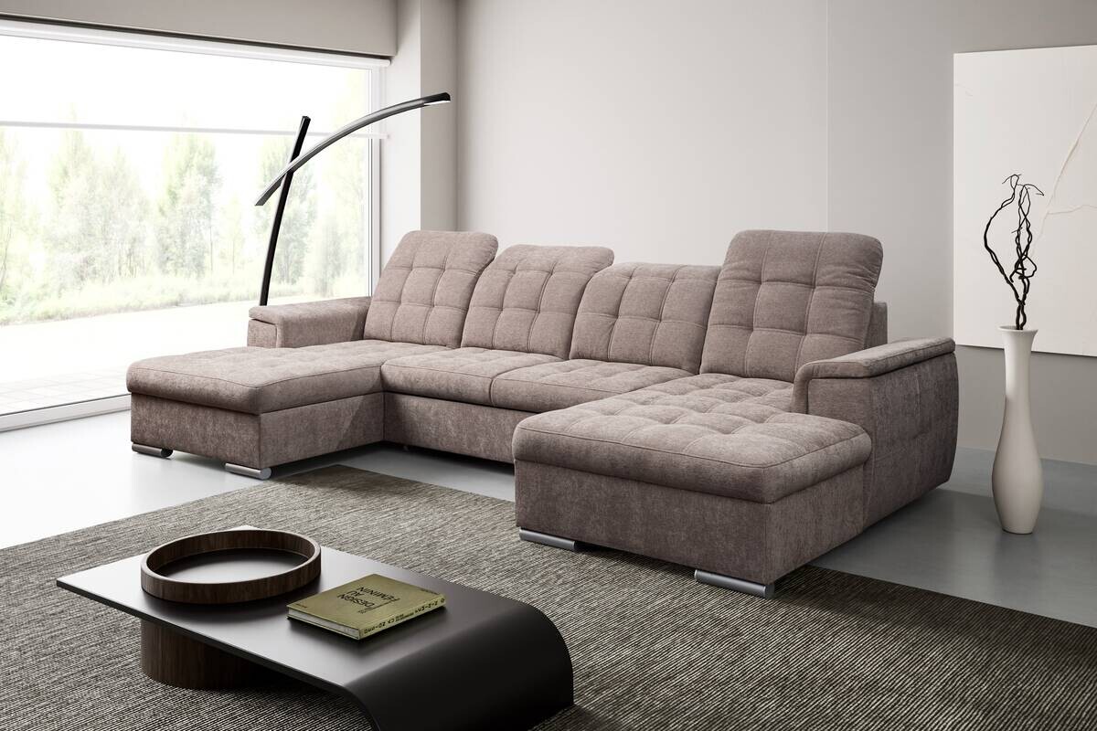 Wohnlandschaft Nadja stone Microfaser B/H/T: ca. 330x105x174 cm