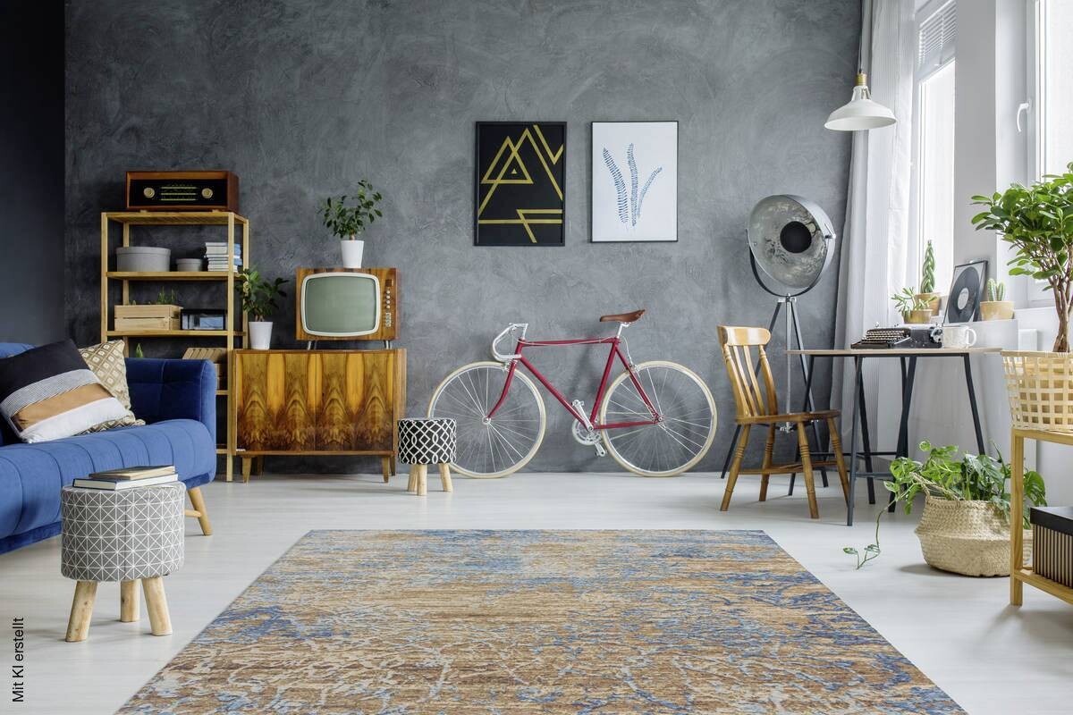 360Living Teppich Blaze blau B/L: ca. 155x230 cm