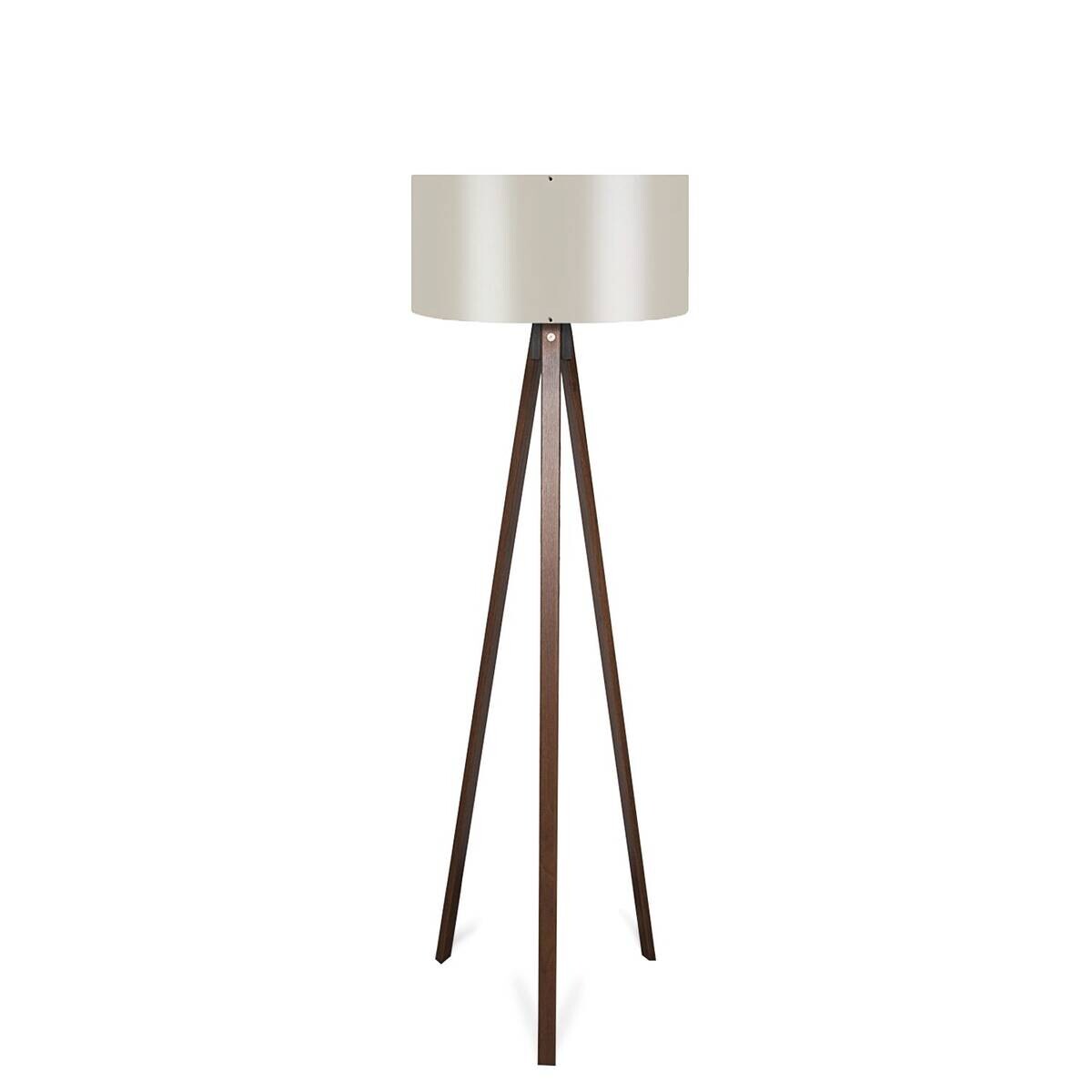 Stehleuchte creme PVC MDF B/H/L/D: ca. 38x140x38x38 cm E27 1 Brennstellen