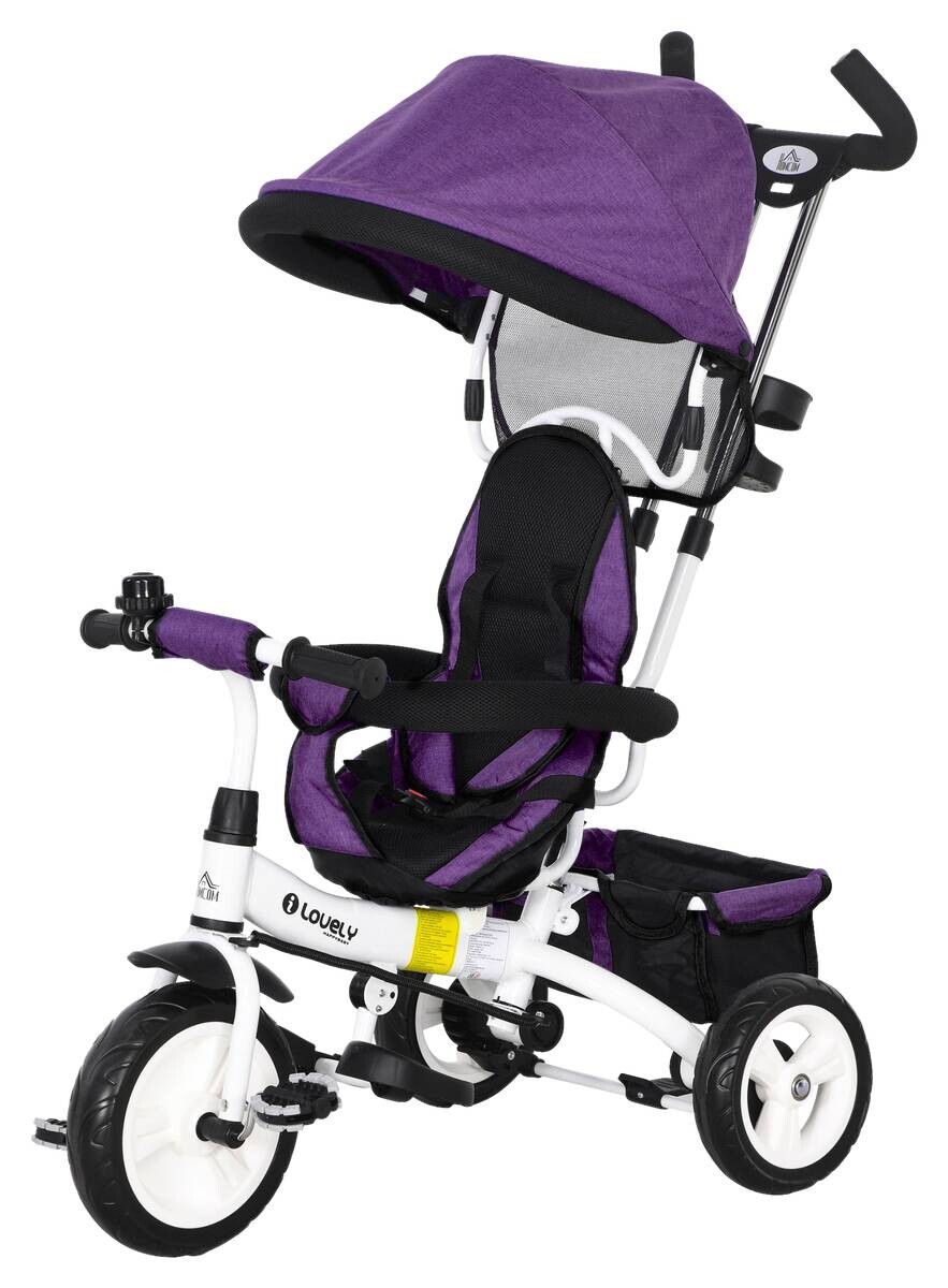 HOMCOM Kinderdreirad violett B/H/L: ca. 50x106x95 cm