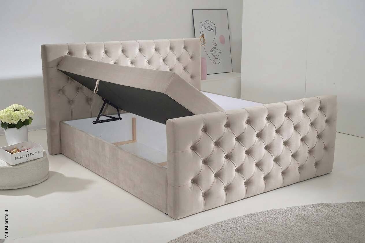 Boxbett Glow creme Liegefläche B/L: ca. 140x200 cm