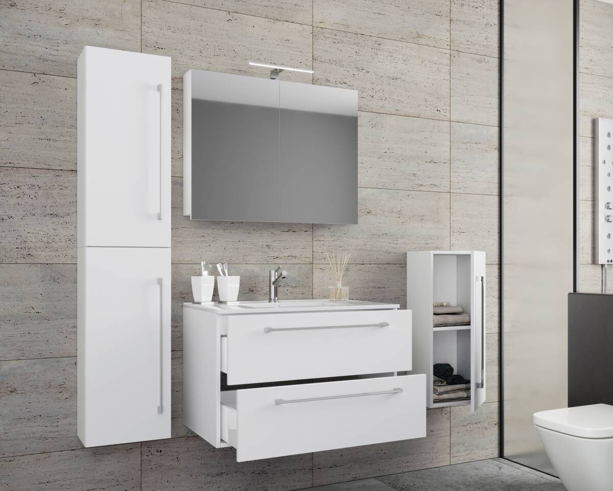 Waschplatz 5tlg-Badinos weiß B/H/T: ca. 80x50x46 cm