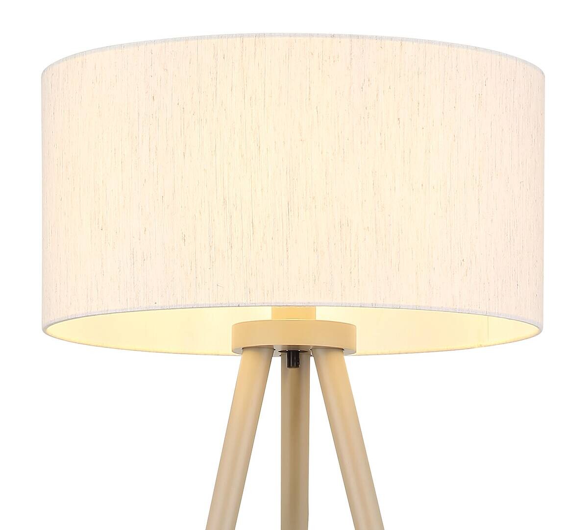 GLOBO Stehleuchte natur sand Holz H/D: ca. 148x57 cm E27 1 Brennstellen