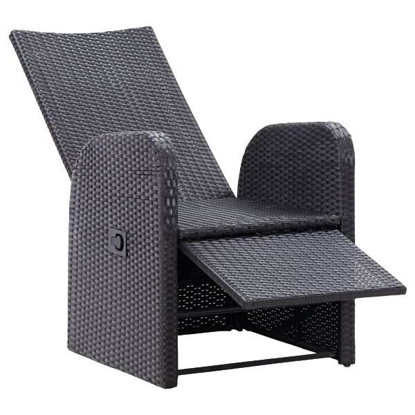 vidaXL Gartensessel schwarz Polyester B/H/L: ca. 69x106x57 cm