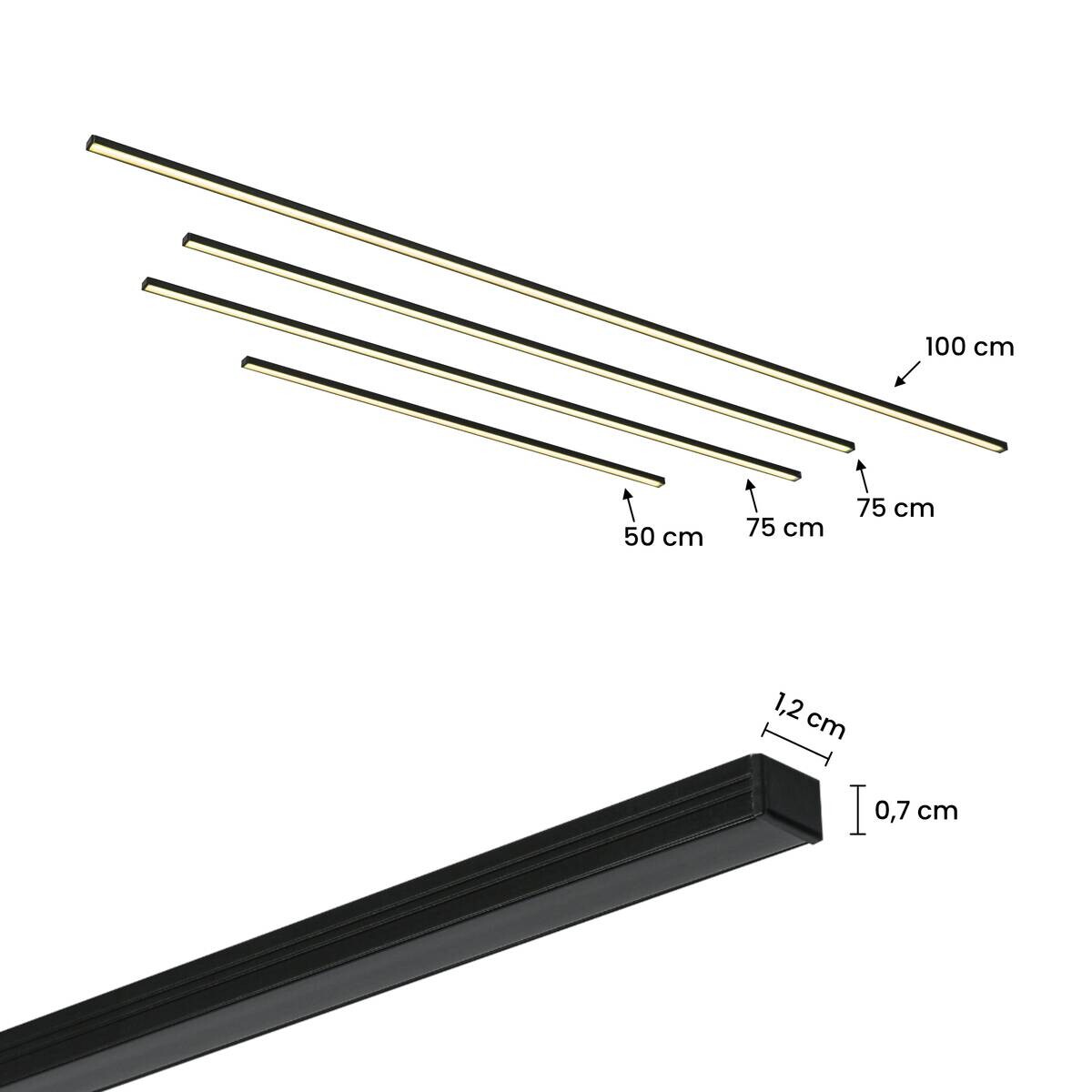 Nolo LED-Akustikpaneelbeleuchtung Line H: ca. 100 cm