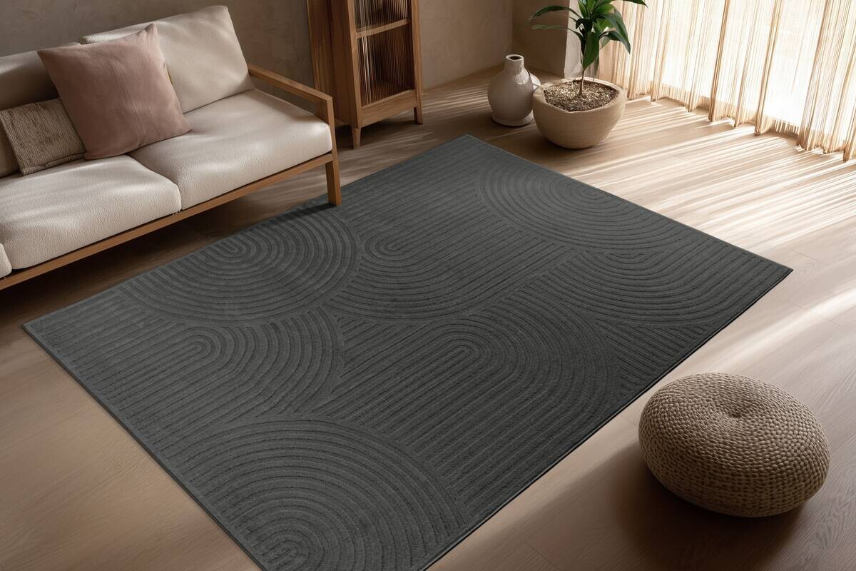 Kayoom Teppich Bandito 325 dunkelgrau B/L: ca. 160x230 cm
