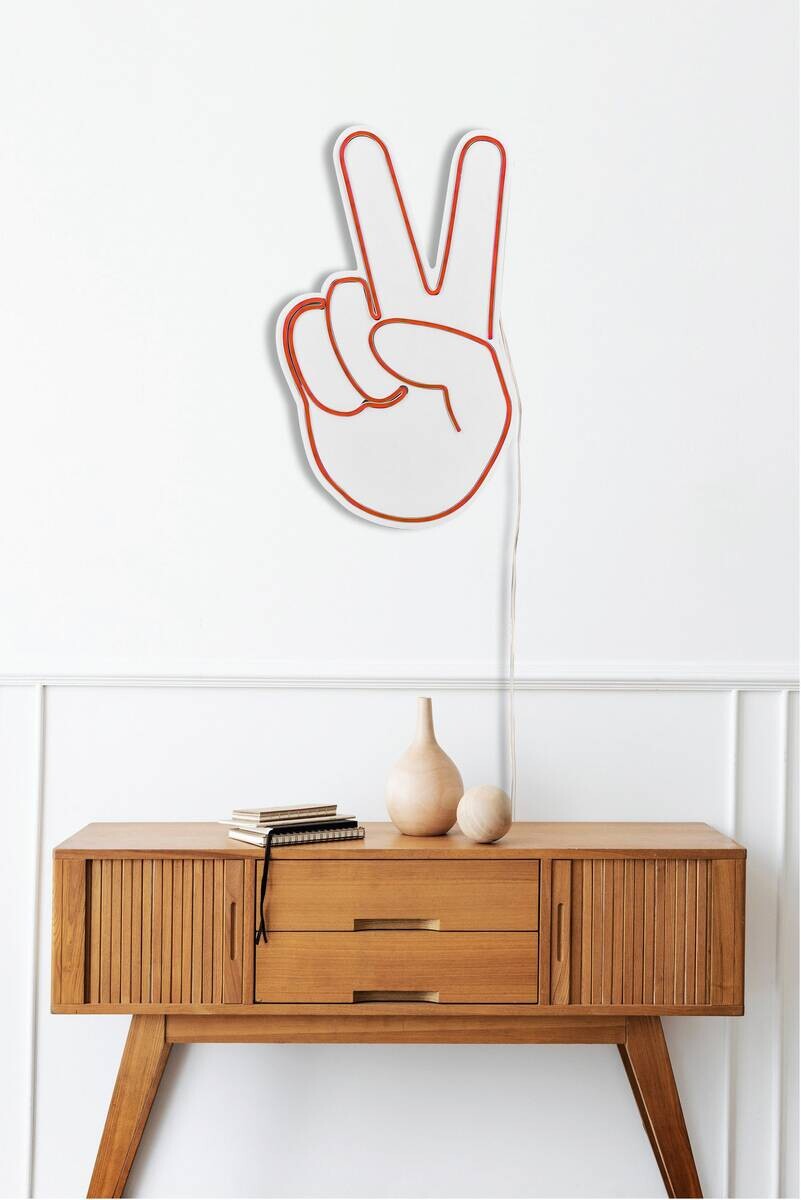 Opviq LED-Wandleuchte rot PVC B/H/T/L: ca. 29x44x2x29 cm