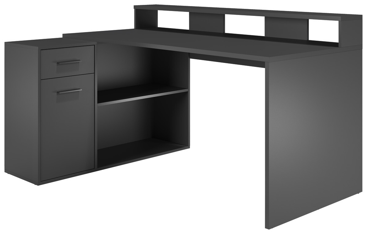 Schreibtisch Gamer anthrazit matt B/H/T: ca. 160x92x115 cm