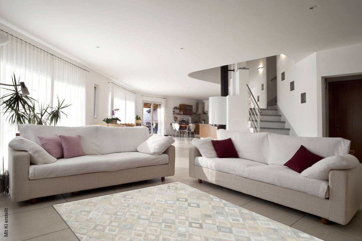 360Living Teppich Dazzle silber B/L: ca. 120x170 cm