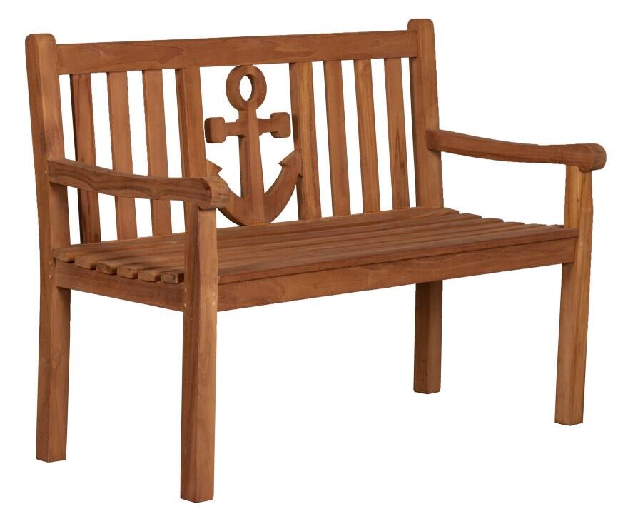 deVries Gartenbank Woodie natur Teakholz B/H/T: ca. 120x89x60 cm